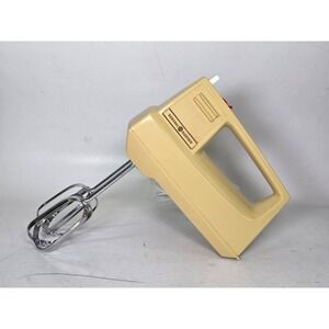 Vintage GE General Electric 3-speed Hand‎ Mixer White Model D1M24 Works USA Made